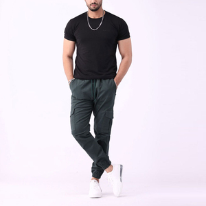 Pantalon cargo pour homme de couleur unie avec logo personnalisé, prix de gros, nouveau pantalon cargo en vente, faible MOQ, service OEM - Product Image 1