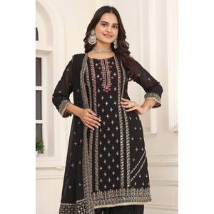 Traje de fiesta de diseñador para mujer con trabajo bordado incluye Dupatta - Product Image 1