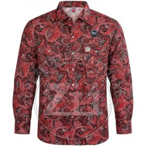 Camisas de Trabajo para Hombre ZUNEZI con Diseño Floral, Transpirables, de Sarga 100% Algodón, Ligeras, Resistentes al Fuego, con Botones y Malla Ventilada en la Espalda - Product Image 1