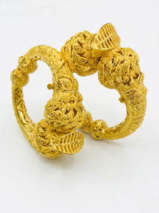 Women’s Handmade 1K Gold Plated Copper Brass <b>Bangles</b> <b>Set</b> | Traditional Designer Jewelry | High Quality Bridal Wedding Party Wear - Product Image 3