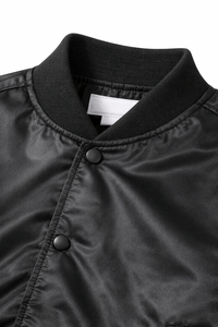 Veste en satin noir 100 % polyester personnalisée en gros, boutonnage à pression, légère, décontractée, streetwear, vêtement d'extérieur tendance - Product Image 6