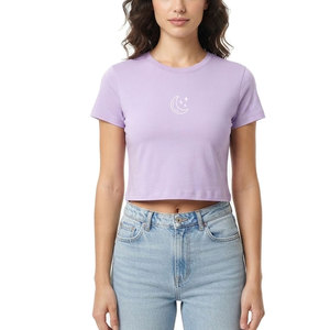 Camisetas cortas modernas para mujer, estilo casual, ajustadas, para verano, look moderno y a la moda. - Product Image 1