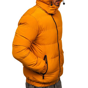 2026 Custom New Design Quilted Men Puffer <b>Jacket</b> Windproof Breathable Winter <b>Thick</b> Stand Collar Logo Front Unisex - Product Image 4