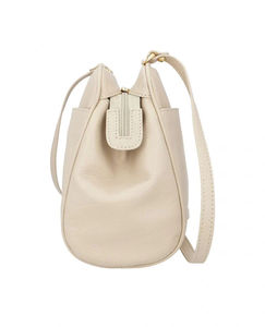 Bolso Bandolera de Cuero Genuino Beige para Mujer, de Alta Calidad, con Logotipo Personalizado OEM, Colores Personalizables, Elegante, con Cierre y Correa Fija, Suave, Nuevo - Product Image 3