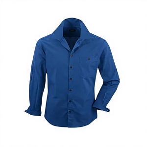 Chemises habillées élégantes pour hommes Luxe Enterprises, 100 % coton popeline, manches longues, style japonais, infroissables et respirantes - Product Image 1