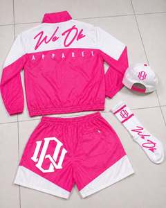 Women's New Fashion Two-Piece Shorts Set Windbreaker <b>Zip</b>-<b>Up</b> <b>Jacket</b> with Track Suit Short Sets for Women - Product Image 2