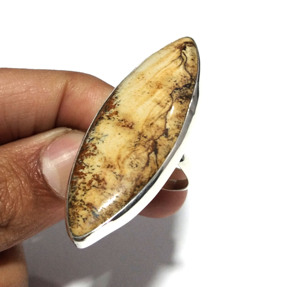 Anillo de Plata de Ley 925 con Piedra Lunar Arcoíris Natural y Tanzanita, Diseño Floral Estilo Bohemio, Hecho a Mano con Múltiples Gemas KGN - Product Image 4