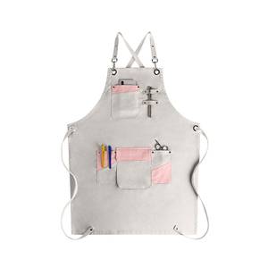 Tablier de travail en toile multi-poches de luxe, imperméable, professionnel, pour barman, serveur, avec broderie personnalisée du logo - Product Image 1