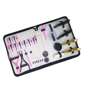 Professional High Quality Stainless Steel Hair Extension <b>Tools</b> <b>Kit</b> 2 Hole Crimping Plier 12pcs Hair Clips Parting <b>Tool</b> <b>Mini</b> - Product Image 3