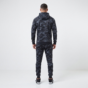 <b>Men</b>’s Navy <b>Camo</b> Tracksuit Set Full Zip Athletic Jacket & Jogger <b>Pants</b> with Neon Green Piping - Product Image 3
