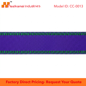 Ruban gros-grain plissé violet royal et vert de 25 mm pour fournisseur de pinces de boutique, boîtes à dragées, corsages, décoration d'événements, artisanat DIY - Product Image 6