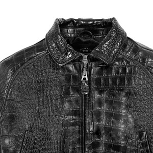Premium Women's Python Grain <b>Leather</b> <b>Jacket</b> Designer Cowhide Fashion OEM ODM Manufacturer Sample Service Available - Product Image 3