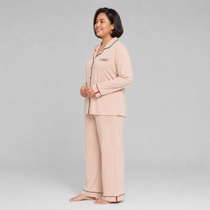 Ensemble de pyjama pour femmes en gros, logo personnalisé, coton doux, respirant, confortable, vêtements de nuit, fabricant OEM d'ensembles de pyjama pour femmes - Product Image 4