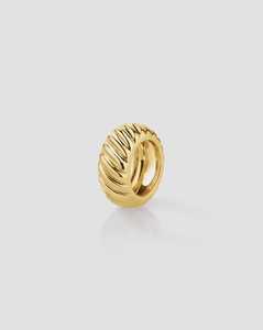 Breloques texturées en forme de perle éternelle italienne Rondell Wheel, personnalisées en or massif 14K 18K, pendentif intercalaire de 3,6 mm, bijoux de luxe pour usage quotidien - Product Image 4