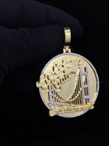Pendentif Couronne Bling Diamant en Alliage Style Hip Hop Chrétien Urbain - Product Image 5