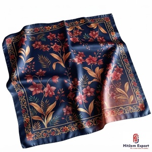 Écharpe carrée de mode personnalisée haut de gamme en tissu léger, fabricant OEM ODM, produits textiles personnalisés Mahé, commandes en gros - Product Image 1