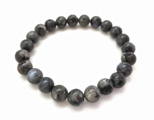 Hot Sale Premium Grade Feng Shui Larvikite <b>Crystal</b> Beaded <b>Bracelet</b> Handmade Eco-Friendly 8mm Women's Men's Natural Healing Stone - Product Image 1