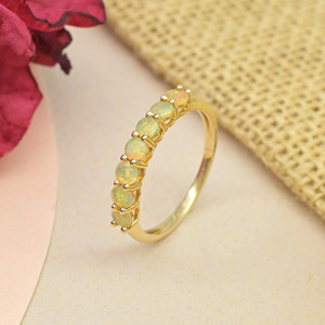 แหวนทองคำแท้ 14k ลายครึ่งวงกลมประดับเพชร 3 มม. 7 เม็ด จาก Chordia Jewels ผู้จัดจำหน่ายที่ได้รับการยืนยัน - Product Image 6