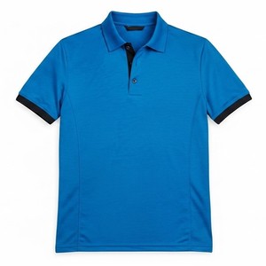 Polo de pickleball para hombre de manga corta, con tecnología de absorción de humedad, tela híbrida de compresión, estampado personalizado por transferencia térmica. - Product Image 3