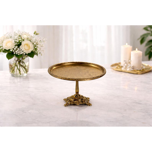 Vintage Stainless Steel <b>Cake</b> Stand Metal Dessert Pedestal Round Irregular Serving Holder for Cafe Wedding Table <b>Decor</b> <b>Supplies</b> - Product Image 6