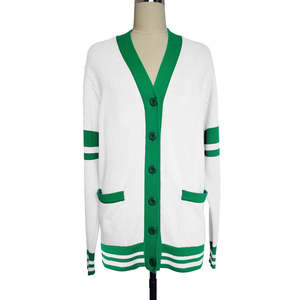 Cárdigan Personalizado de Invierno para Mujer, Estilo Universitario, Color Rosa Verde Vintage, Casual, 100% Algodón, Cierre de Botones - Product Image 6