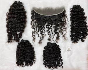 CDYHAIRVN Paquetes de Cabello Rizado Birmano con Encaje Transparente HD 5*5 para Hacer Pelucas, Extensiones de Cabello Humano de Vietnam - Product Image 2