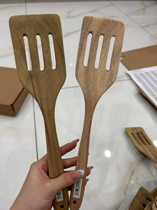 Handmade Wooden Spoon Unique Design Acacia Wood OEM Custom Order Available - Product Image 2