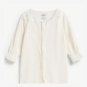 MAMACHERI Pelele de algodón jacquard ajustado de manga larga con broches para bebé recién nacida ODM Vietnam - Product Image 3