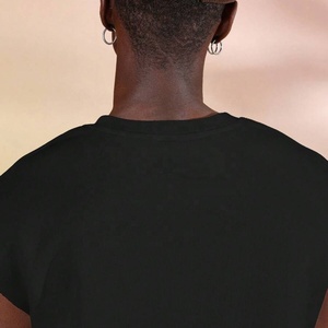 Nouveau T-shirt décontracté surdimensionné en maille noire sans manches à col en V pour homme, coupe ample et couleur unie, fait sur mesure - Product Image 4
