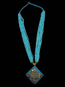 Colliers Pendentifs Mosaïque Perlée Tendance en Gros, Bijoux Artisanaux Créatifs pour Anniversaires Féminins, Style Bohème Noir à la Mode - Product Image 3