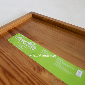 Plateau carré en bois artisanal durable et écologique, ustensiles de cuisine en bois naturel, pour servir les repas et les collations, compatible lave-vaisselle et micro-ondes, de qualité supérieure - Product Image 4