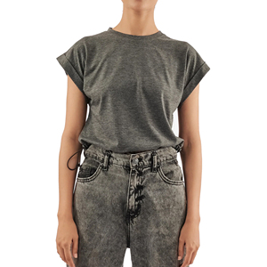 T-shirts courts personnalisés de haute qualité pour femmes, broderie sur toile respirante, 100 % coton, coupe classique, vente en gros - Product Image 1