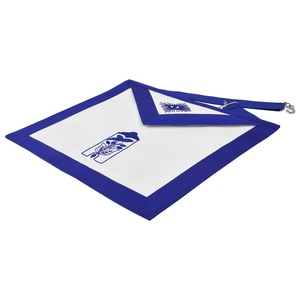 Junior Warden Blue Lodge <b>Apron</b> <b>White</b> & Blue Premium Masonic Regalia Adjustable Belt - Product Image 3
