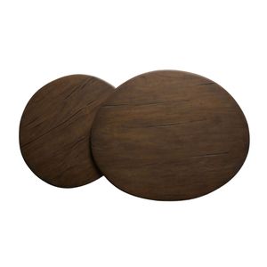 Noverra Solid Teak Wood Round <b>Nesting</b> Coffee <b>Table</b> Modern Wooden Center <b>Table</b> Living Room Hotel Cafe Furniture Indonesia collect - Product Image 4