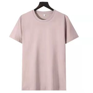 Camiseta Casual Transpirable de Manga Corta con Cuello Redondo, 180G, 26 Hilos, de Algodón, para Hombre, Unisex, Tallas Grandes, con Logotipo Bordado Personalizado OEM - Product Image 3