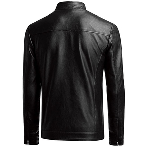 Men's <b>Leather</b> Biker <b>Jacket</b> Genuine <b>Leather</b> Casual Coat with Functional Design and Modern Appeal - Product Image 2
