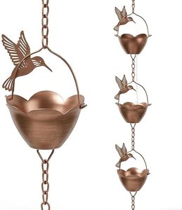 Chaîne de pluie décorative en fer forgé tendance pour balcon, drainage de l'eau de pluie et aménagement extérieur moderne - Product Image 1