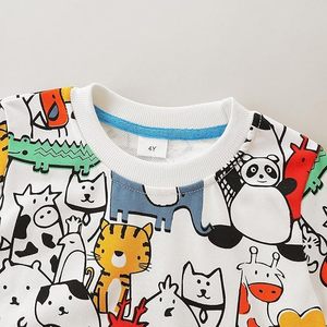 Sudaderas Extra Grandes para Niños, Sudaderas de Moda Urbana de Algodón y Felpa, Fabricante de Ropa Infantil, Sudaderas de Cuello Redondo Ligeras - Product Image 3