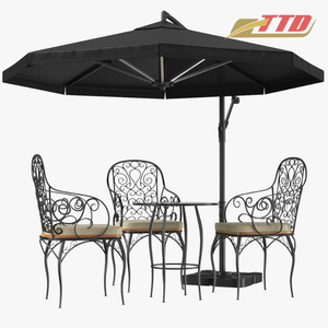 Custom Decorative Wrought Iron <b>Table</b> and Chairs Luxury Garden Furniture for Residential and Commercial Use - Product Image 4