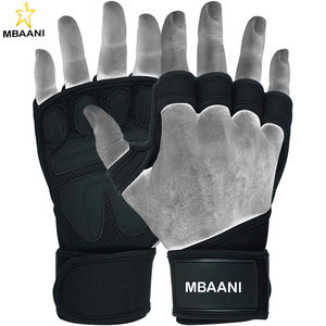 Guantes de Levantamiento de Pesas con Muñequeras, Protección Adhesiva para la Palma con Agarre Extra, Guantes de Gimnasio para Ejercicios de Dominadas y Cross Training - Product Image 5