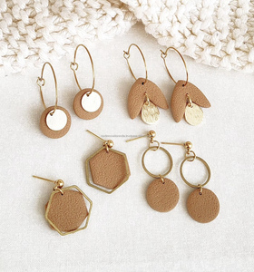 Hot Selling Women's Large Acrylic Geometric Wood <b>Resin</b> <b>Earrings</b> with Gold Plating Vintage Diamond Wedding Occasions Perfect Gift - Product Image 4