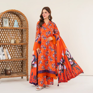 Suministro directo de fábrica, traje informal Khaddar para mujer, estilo indio y pakistaní, trajes Khaddar Shalwar Kameez para damas - Product Image 1