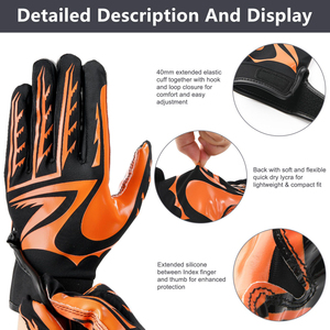 Gants de football américain de haute qualité avec logo personnalisé, pour receveurs, respirants, avec une adhérence super collante pour les conditions météorologiques froides - Product Image 5