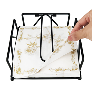 Modern Elegant Black Iron Napkin <b>Holder</b> Metal Table <b>Tissue</b> Stand for Home or Hotel <b>Kitchen</b> Decoration - Product Image 1