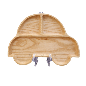 Juego de 3 bandejas de servir de madera natural con formas de estrella, corazón y óvalo, con asas, hechas en Vietnam - Product Image 3
