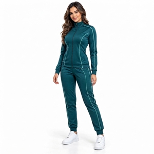 <b>Women</b> Zipper Tracksuit Custom Training Outfit Full Zip <b>Jacket</b> Jogger Set Breathable Lightweight Fabric Flexible Comfortable - Product Image 5