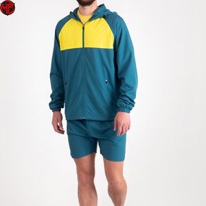 Conjunto de Pantalones Cortos de Nylon para Verano, Estilo Urbano, Chaqueta Cortavientos, Traje Deportivo de Manga Larga con Sublimación - Product Image 1