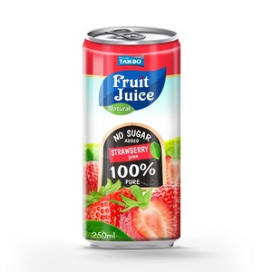 Boisson Tropi Juice 330ml en canette aluminium courte, 100% purée de fruits, faible en gras, stérilisée, fraîchement pressée, saveur pastèque et fruit de la passion - Product Image 1
