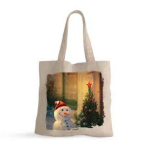Sac fourre-tout de Noël personnalisé de qualité supérieure Article en soie personnalisé Style motif lettre Promotion Chine - Product Image 5