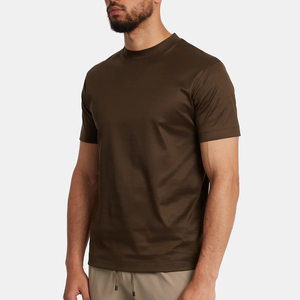 Camiseta de Manga Corta para Hombre, Color Sólido, Corte Regular, Cuello Redondo, Estilo Casual, Tejido de Punto Jersey - Product Image 1